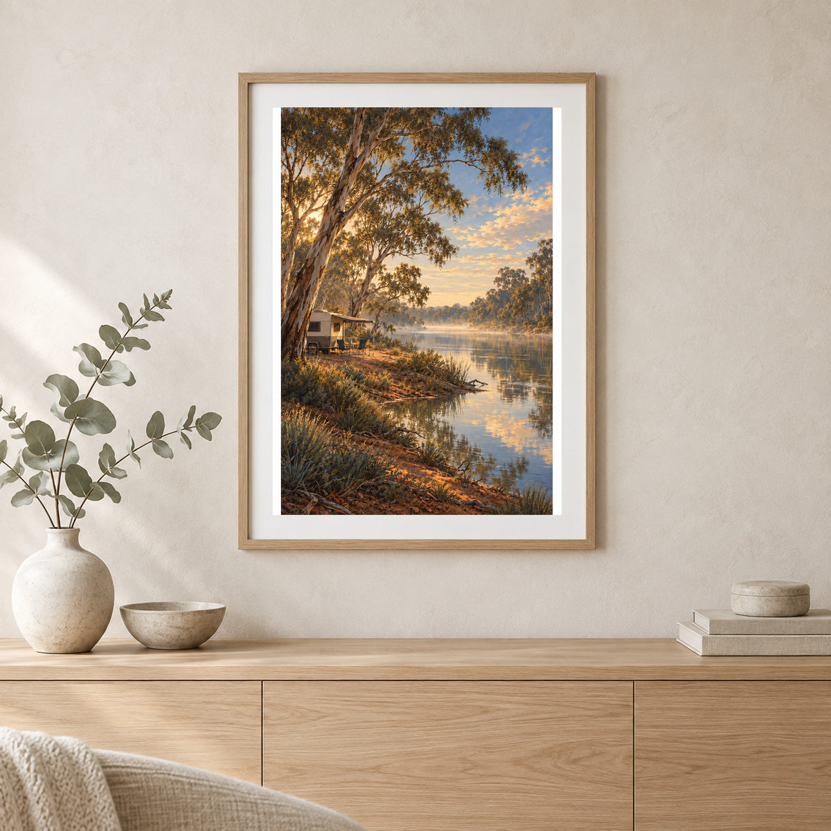 Camp Beside the Gums — Australian Camping Wall Print