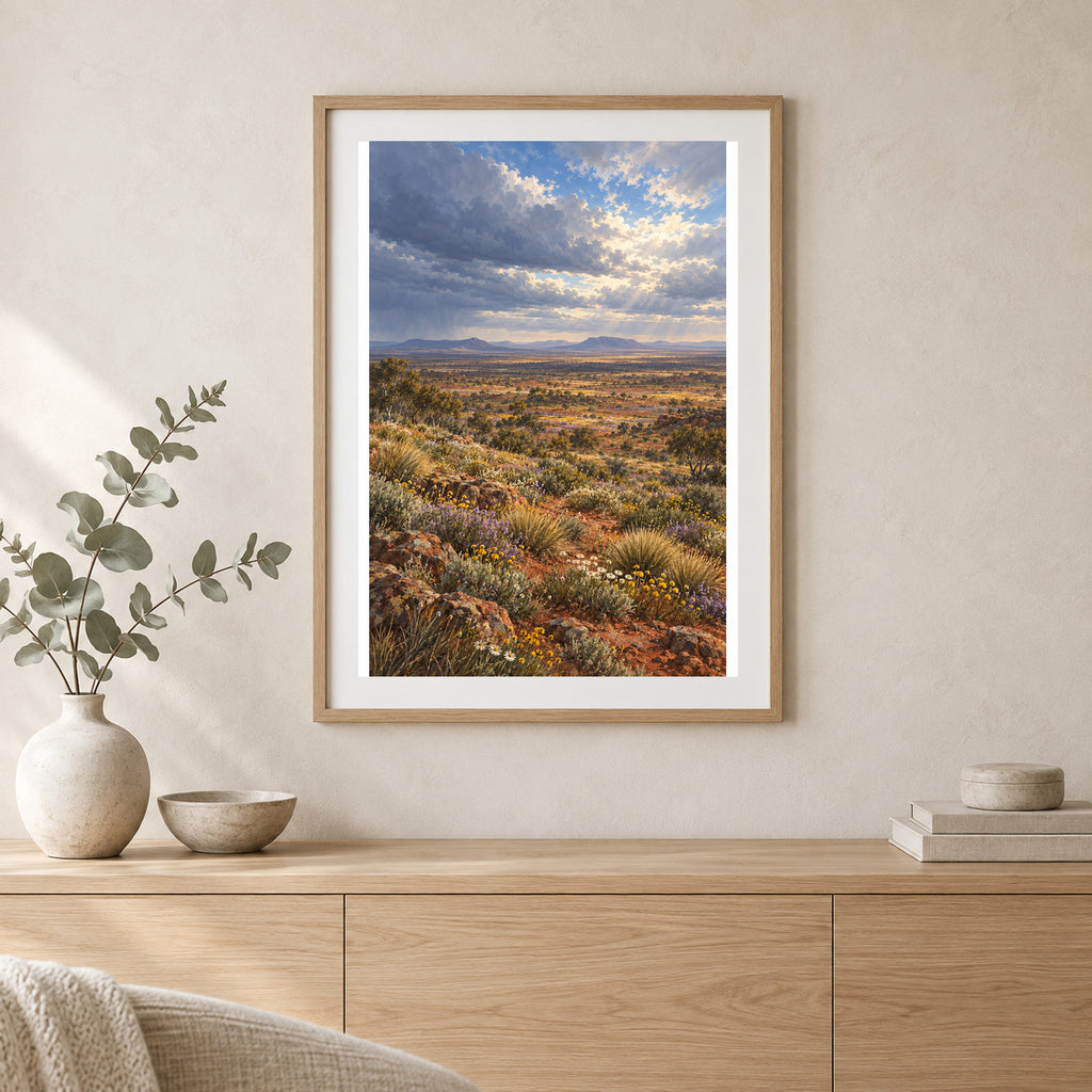 Desert in Bloom — Australian Outback Wall Print