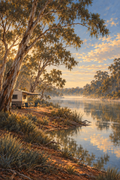 Camp Beside the Gums — Australian Camping Wall Print