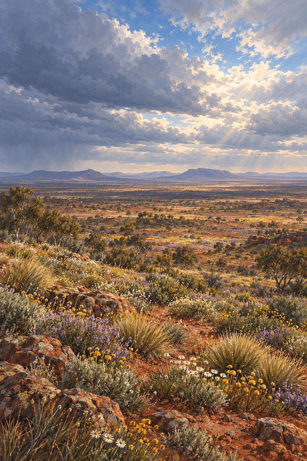 Desert in Bloom — Australian Outback Wall Print